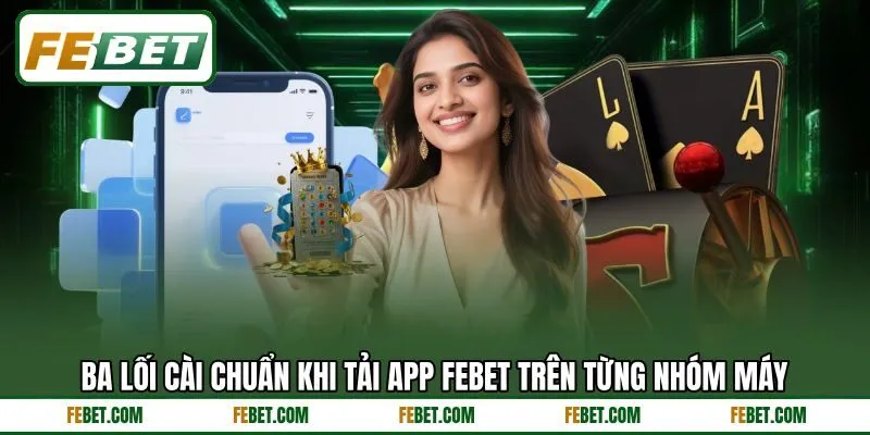 Ba lối cài chuẩn khi tải app FEBET trên từng nhóm máy Ba lối cài chuẩn khi tải app FEBET trên từng nhóm máy