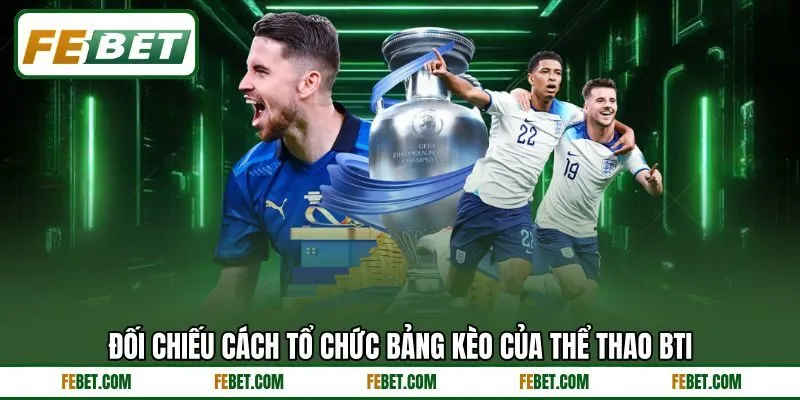 Đối chiếu cách tổ chức bảng kèo của thể thao BTi Đối chiếu cách tổ chức bảng kèo của thể thao BTi