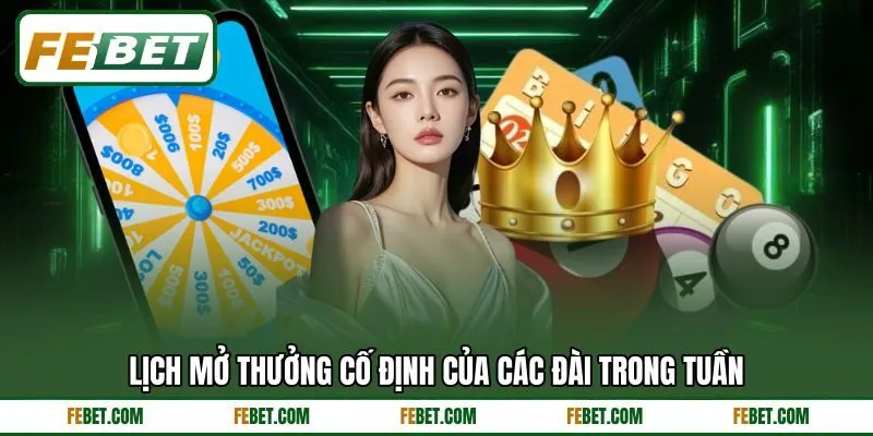 Lịch mở thưởng cố định của các đài trong tuần