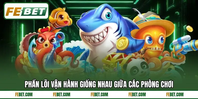 Phần lõi vận hành giống nhau giữa các phòng chơi Phần lõi vận hành giống nhau giữa các phòng chơi